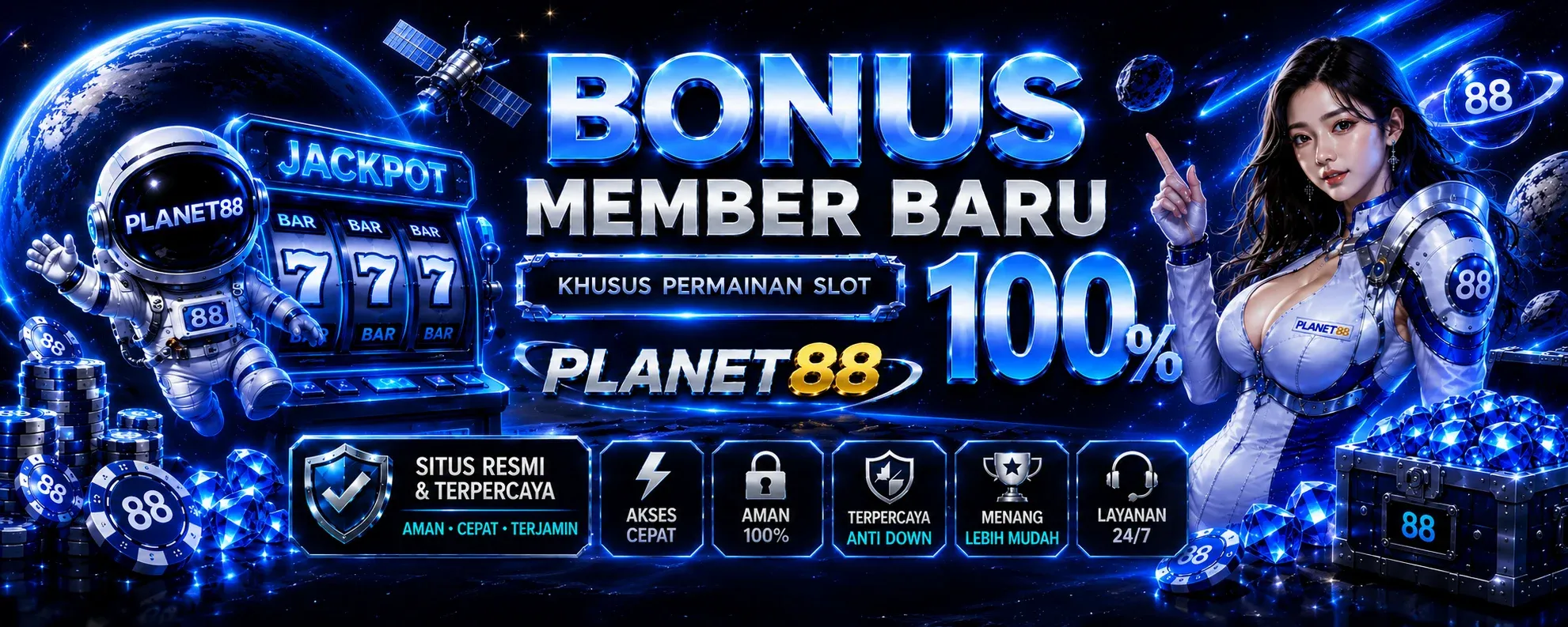Bonus member baru PLANET88 untuk permainan slot